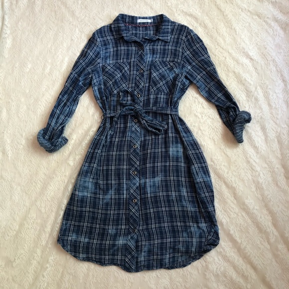 Kenneth Cole Reaction Dresses & Skirts - Kenneth Cole Reaction plaid belted shirt d…